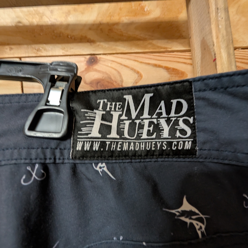 Men's Gray Patterned Swim Board Shorts - Picture 4 of 5